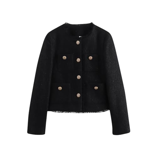 ジャケット・アウター Tweed Dot Button Collarless Jacket Amherst Tweed Collarless Jacket | Talbots